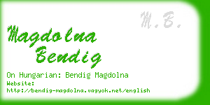 magdolna bendig business card